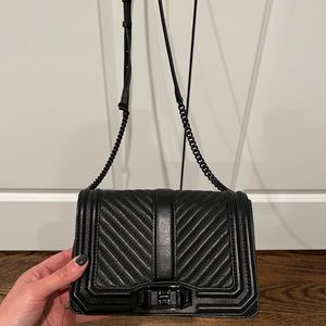 Rebecca Minkoff Chevron Quilted Small Love Crossbody